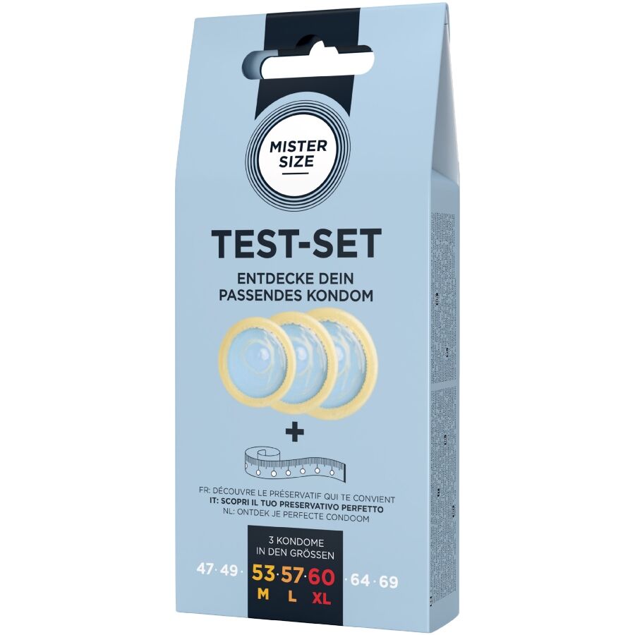 MISTER SIZE - TEST SET 3 DIFFERENT SIZED CONDOMS + MEASURING TAPE 3 MISTER SIZE - TEST SET 3 DIFFERENT SIZED CONDOMS + MEASURING TAPE - obrazek 3