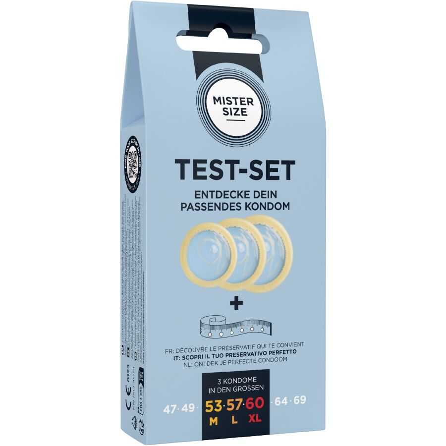 MISTER SIZE - TEST SET 3 DIFFERENT SIZED CONDOMS + MEASURING TAPE 2 MISTER SIZE - TEST SET 3 DIFFERENT SIZED CONDOMS + MEASURING TAPE - obrazek 2