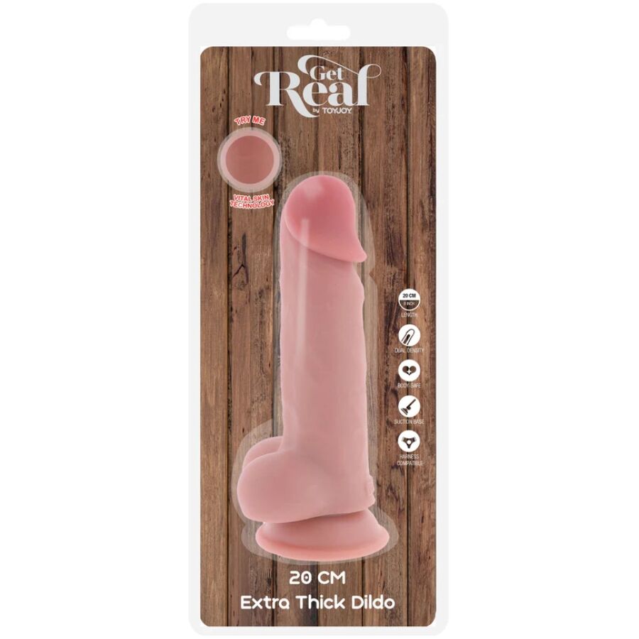 GET REAL - DELUXE REALISTIC PENIS WITH TESTICLES EXTRA THICK 20 CM 5 GET REAL - DELUXE REALISTIC PENIS WITH TESTICLES EXTRA THICK 20 CM - obrazek 5
