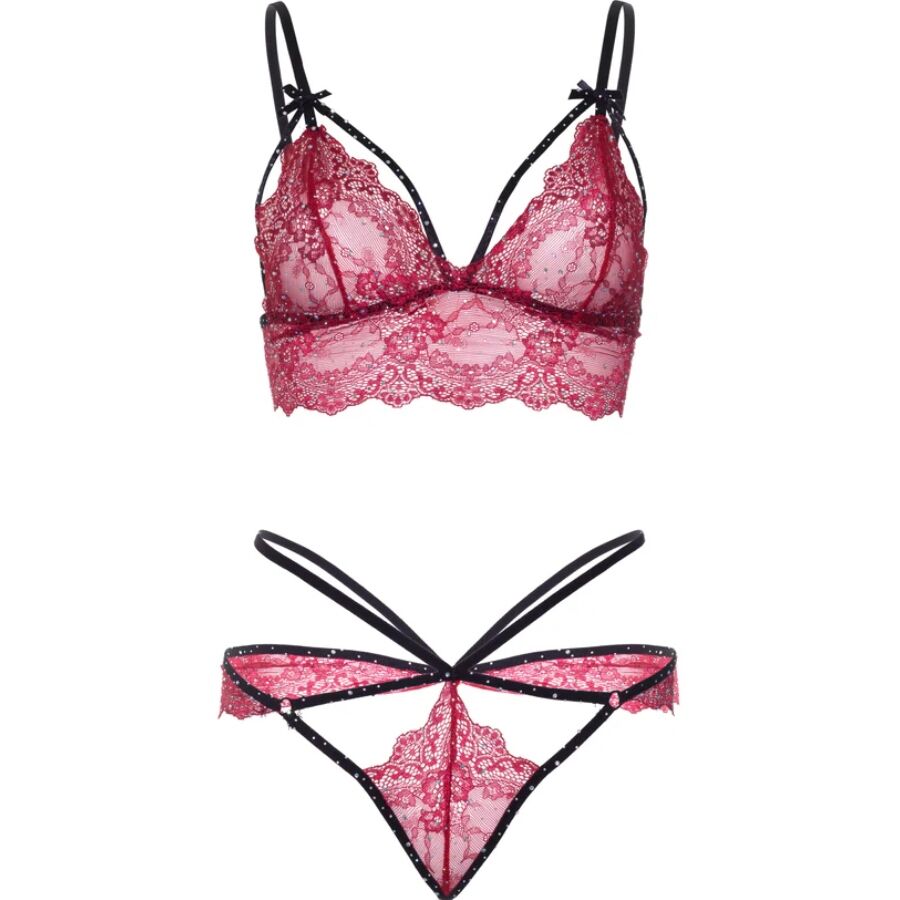 LEG AVENUE - 81623 BRA + THONG SET BURGUNDY SIZE S 5 LEG AVENUE - 81623 BRA + THONG SET BURGUNDY SIZE S - obrazek 5