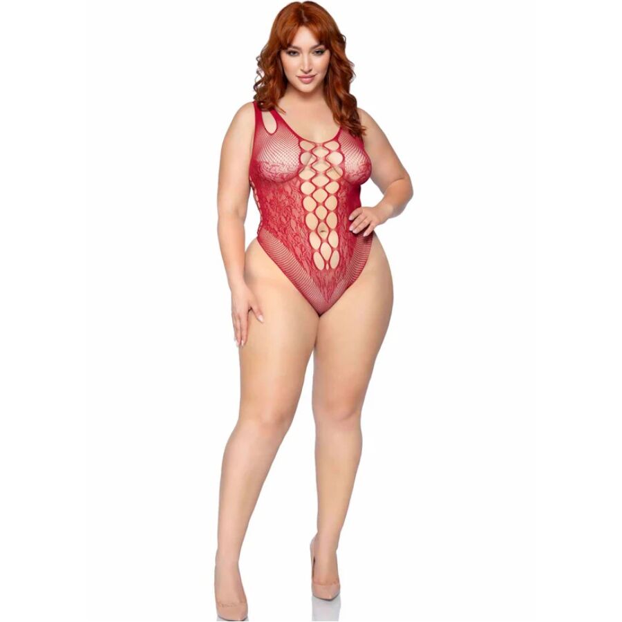 LEG AVENUE - 81641X SEAMLESS BODYSUIT BURGUNDY SIZE 1X/2X 4 LEG AVENUE - 81641X SEAMLESS BODYSUIT BURGUNDY SIZE 1X/2X - obrazek 4