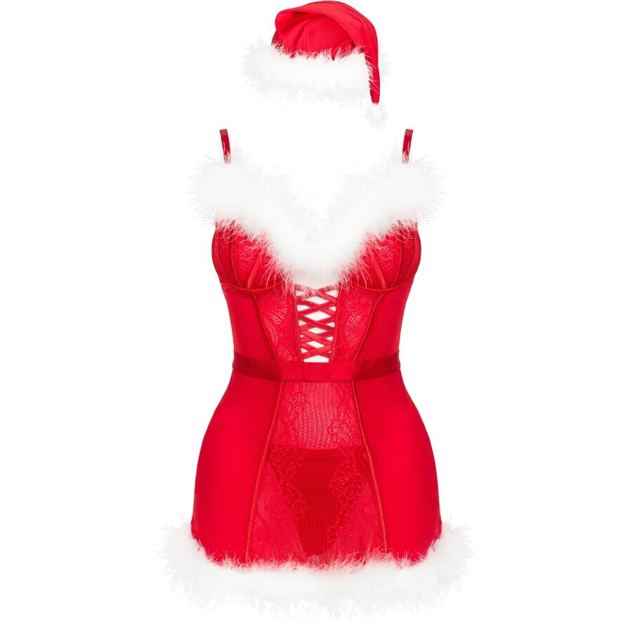 LIVCO CORSETTI FASHION - AGETHE LC 90607 CHEMISE + THONG + CHRISTMAS HAT L/XL 4 LIVCO CORSETTI FASHION - AGETHE LC 90607 CHEMISE + THONG + CHRISTMAS HAT L/XL - obrazek 4