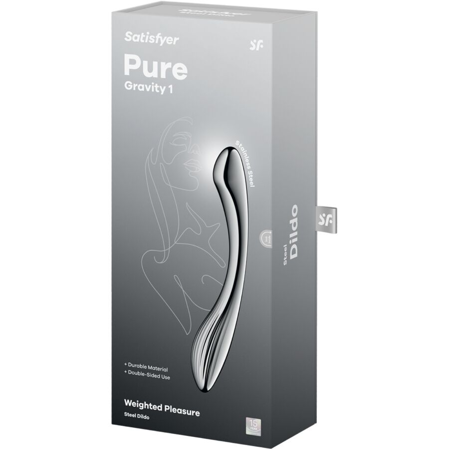 SATISFYER - PURE GRAVITY 1 STAINLESS STEEL DOUBLE-ENDED DILDO 5 SATISFYER - PURE GRAVITY 1 STAINLESS STEEL DOUBLE-ENDED DILDO - obrazek 5