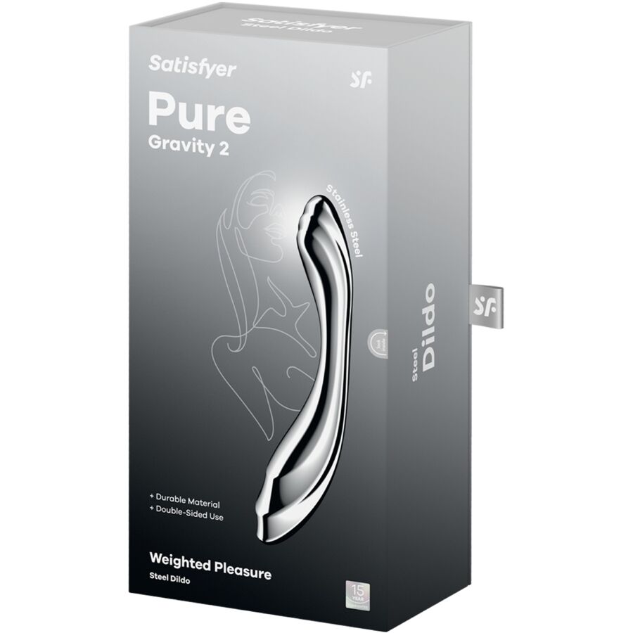 SATISFYER - PURE GRAVITY 2 STAINLESS STEEL DOUBLE-ENDED DILDO 5 SATISFYER - PURE GRAVITY 2 STAINLESS STEEL DOUBLE-ENDED DILDO - obrazek 5