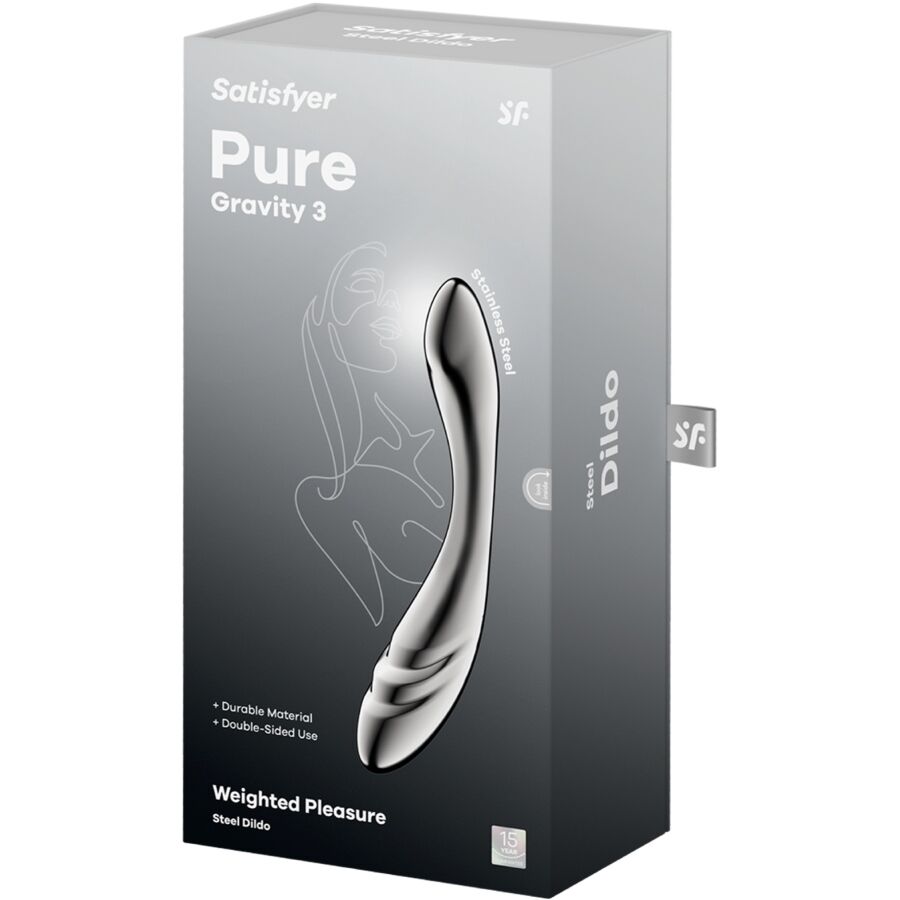 SATISFYER - PURE GRAVITY 3 STAINLESS STEEL DOUBLE-ENDED DILDO 5 SATISFYER - PURE GRAVITY 3 STAINLESS STEEL DOUBLE-ENDED DILDO - obrazek 5