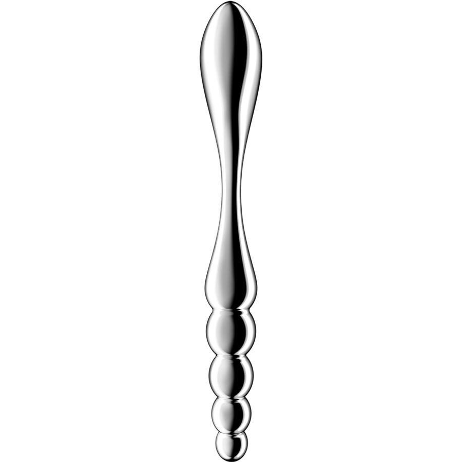 SATISFYER - STAR FORCE 1 STAINLESS STEEL DOUBLE-ENDED DILDO 2 SATISFYER - STAR FORCE 1 STAINLESS STEEL DOUBLE-ENDED DILDO - obrazek 2