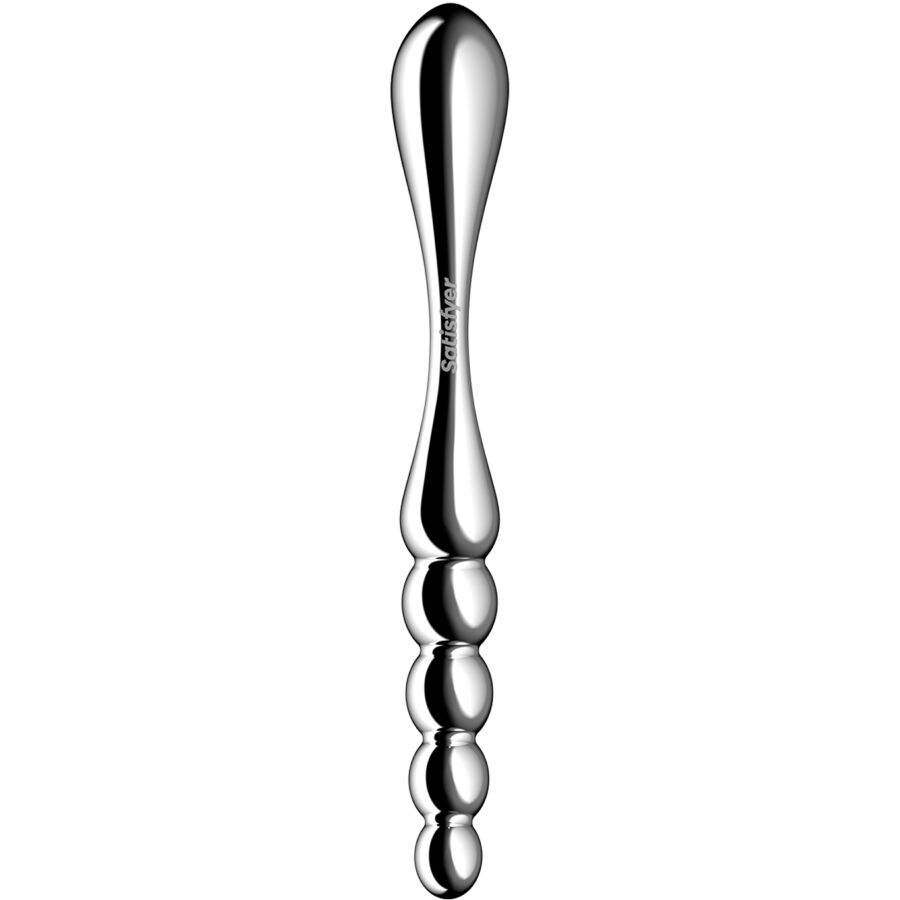 SATISFYER - STAR FORCE 1 STAINLESS STEEL DOUBLE-ENDED DILDO 4 SATISFYER - STAR FORCE 1 STAINLESS STEEL DOUBLE-ENDED DILDO - obrazek 4