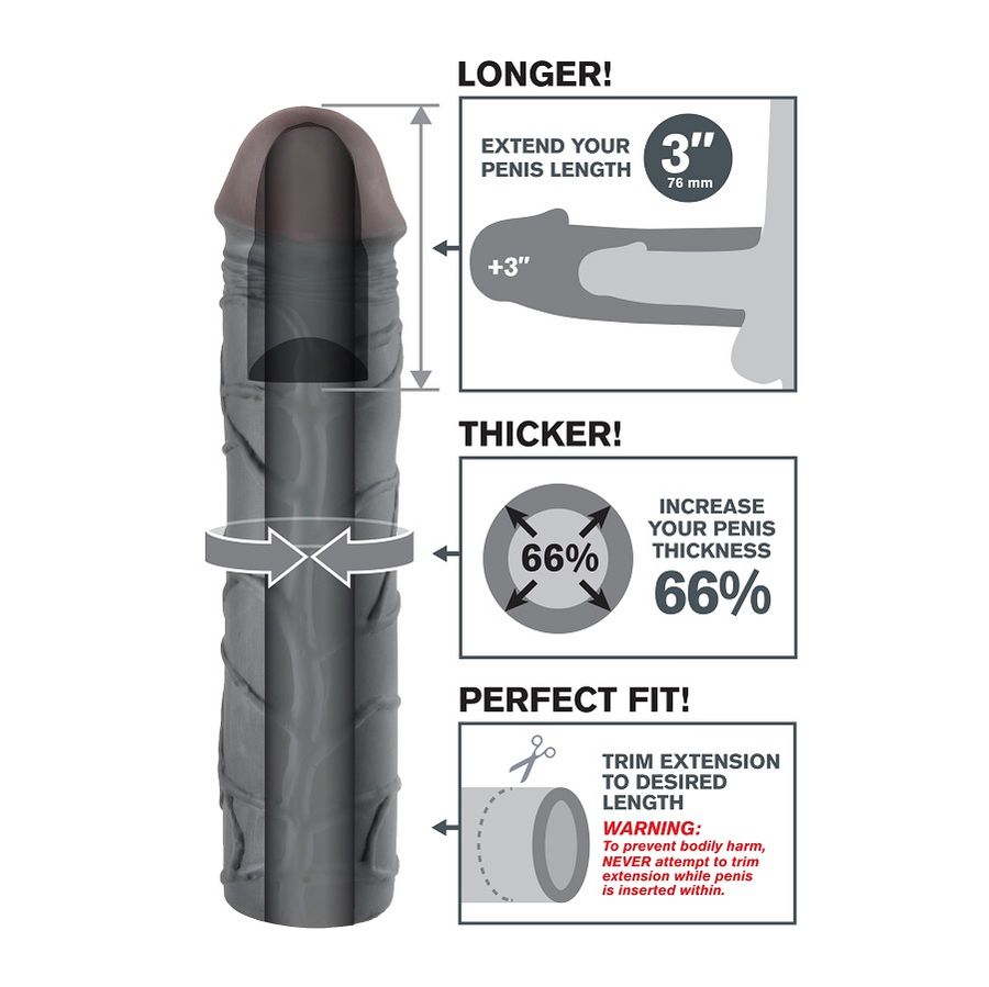 FANTASY X- TENSIONS - MEGA 3 EXTENSION BLACK 3 FANTASY X- TENSIONS - MEGA 3 EXTENSION BLACK - obrazek 3