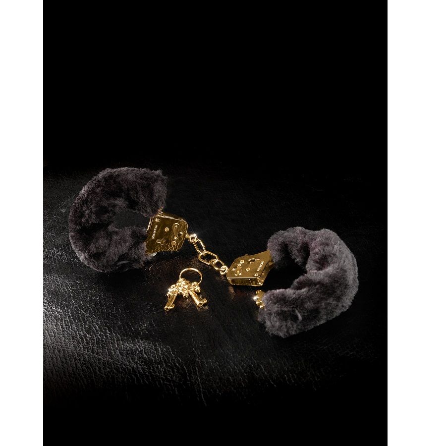 FETISH FANTASY GOLD - DELUXE FURRY CUFFS 3 FETISH FANTASY GOLD - DELUXE FURRY CUFFS - obrazek 3
