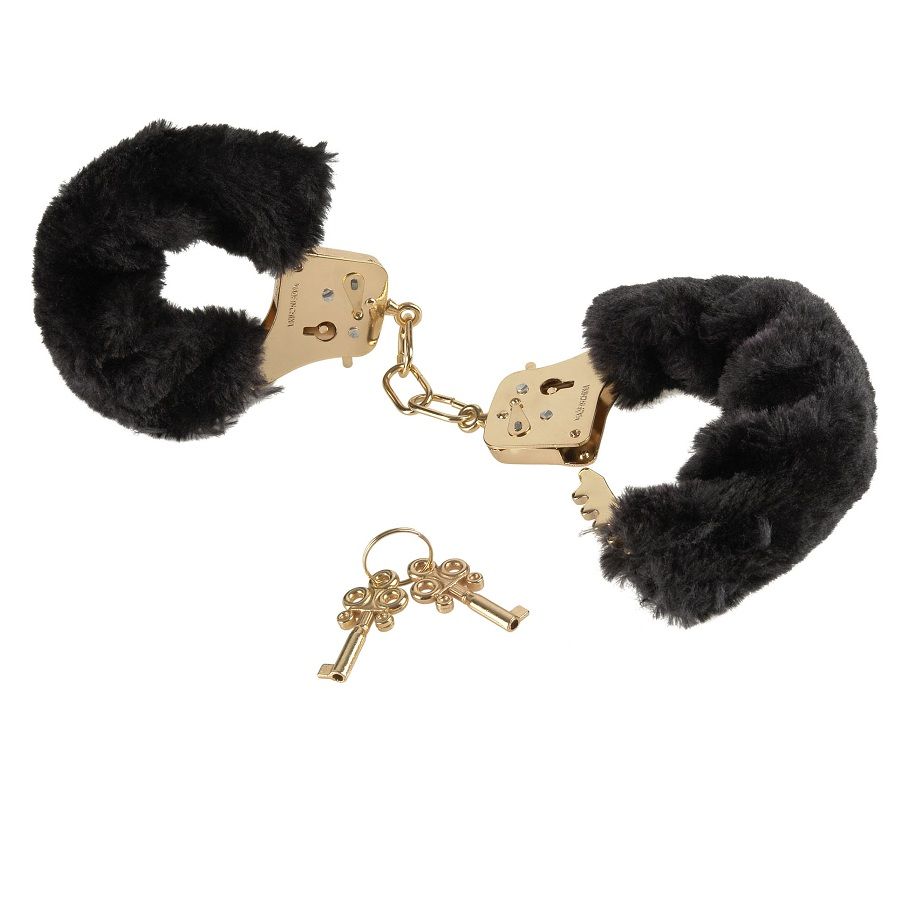 FETISH FANTASY GOLD - DELUXE FURRY CUFFS 4 FETISH FANTASY GOLD - DELUXE FURRY CUFFS - obrazek 4