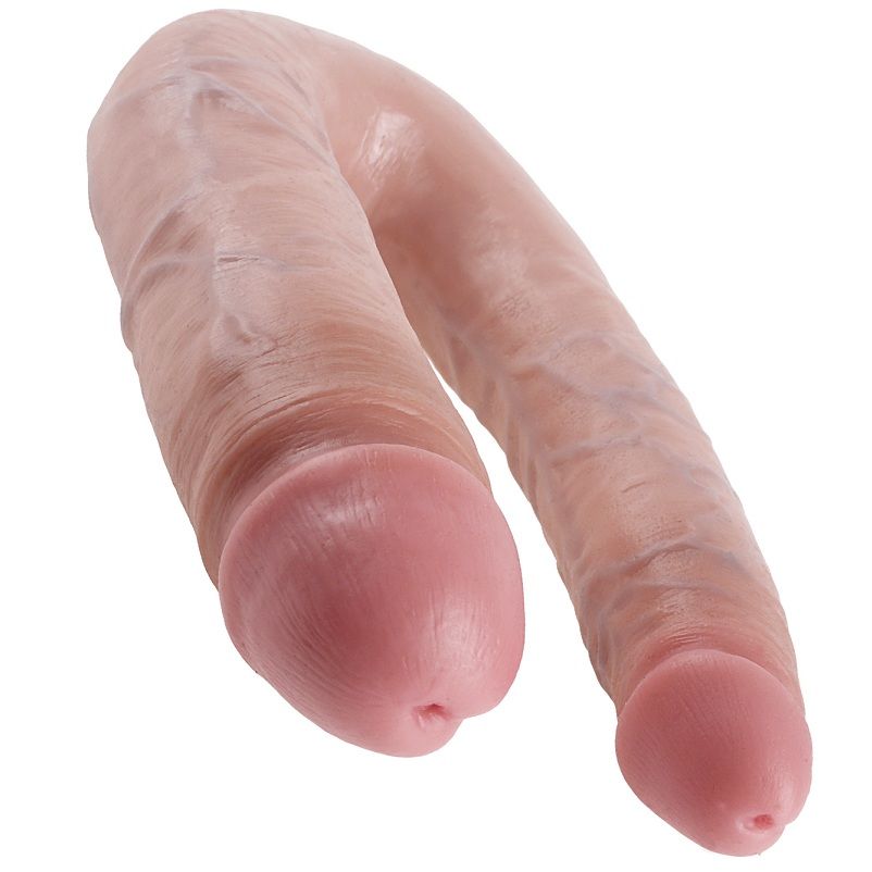 KING COCK - U-SHAPED LARGE DOUBLE TROUBLE FLESH 17.8 CM 3 KING COCK - U-SHAPED LARGE DOUBLE TROUBLE FLESH 17.8 CM - obrazek 3