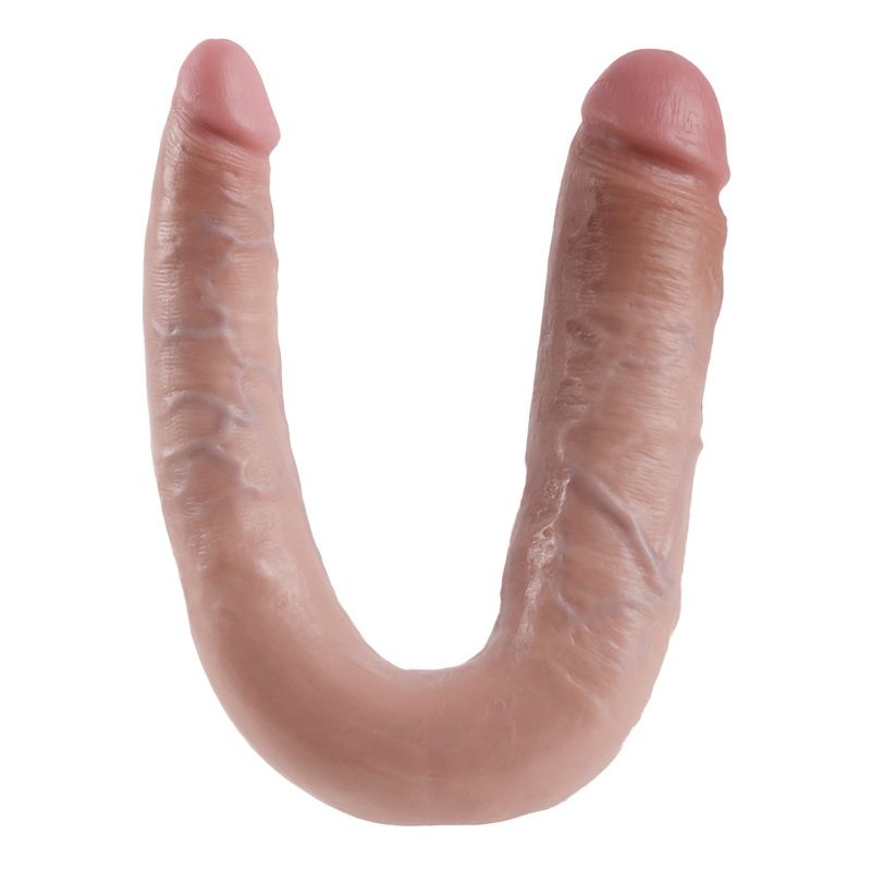 KING COCK - U-SHAPED LARGE DOUBLE TROUBLE FLESH 17.8 CM 5 KING COCK - U-SHAPED LARGE DOUBLE TROUBLE FLESH 17.8 CM - obrazek 5