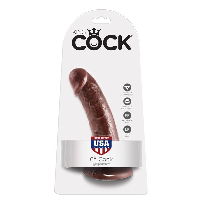 KING COCK - 6" COCK BROWN 15.2 CM 2 KING COCK - 6" COCK BROWN 15.2 CM - obrazek 2