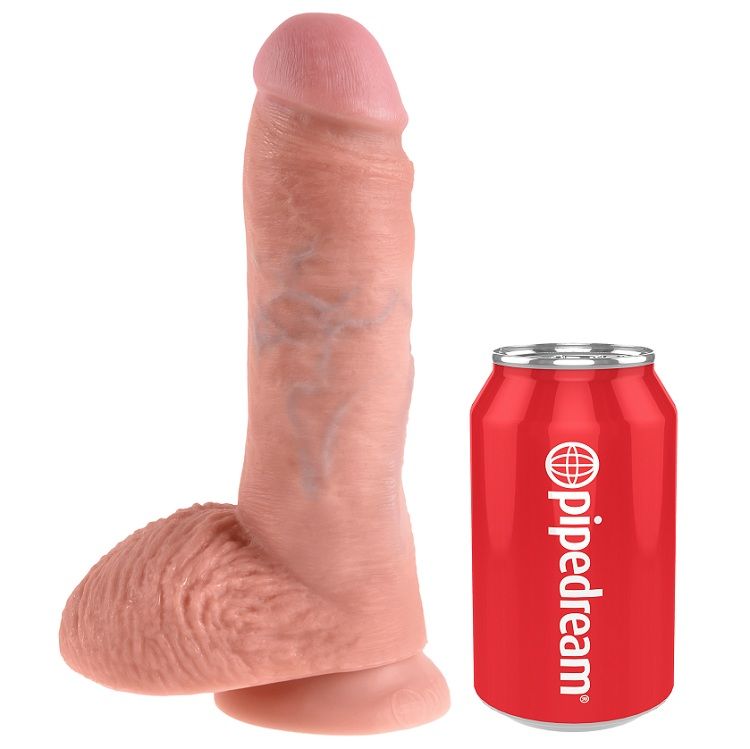 KING COCK - 8 DILDO FLESH WITH BALLS 20.3 CM 3 KING COCK - 8 DILDO FLESH WITH BALLS 20.3 CM - obrazek 3