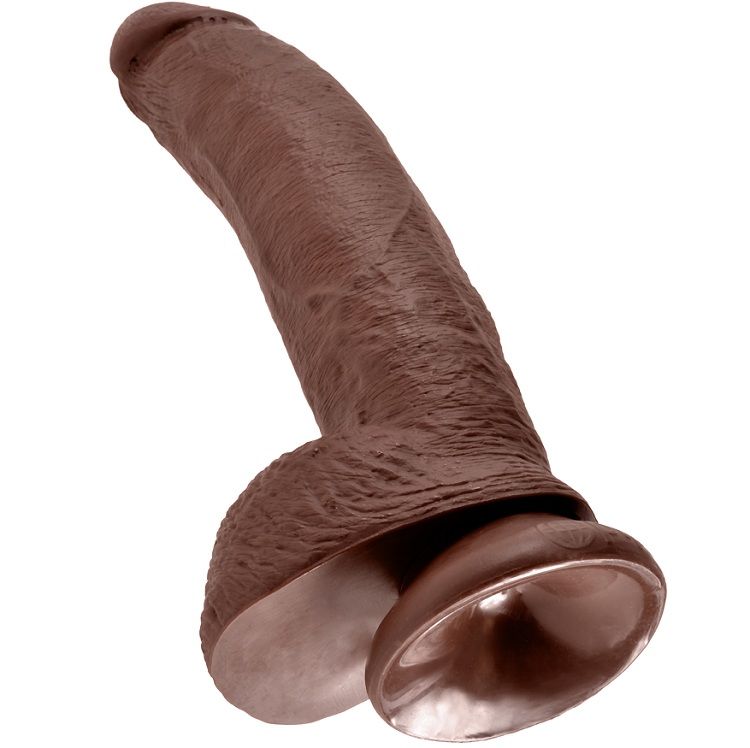 KING COCK - 9 DILDO BROWN WITH BALLS 22.9 CM 5 KING COCK - 9 DILDO BROWN WITH BALLS 22.9 CM - obrazek 5