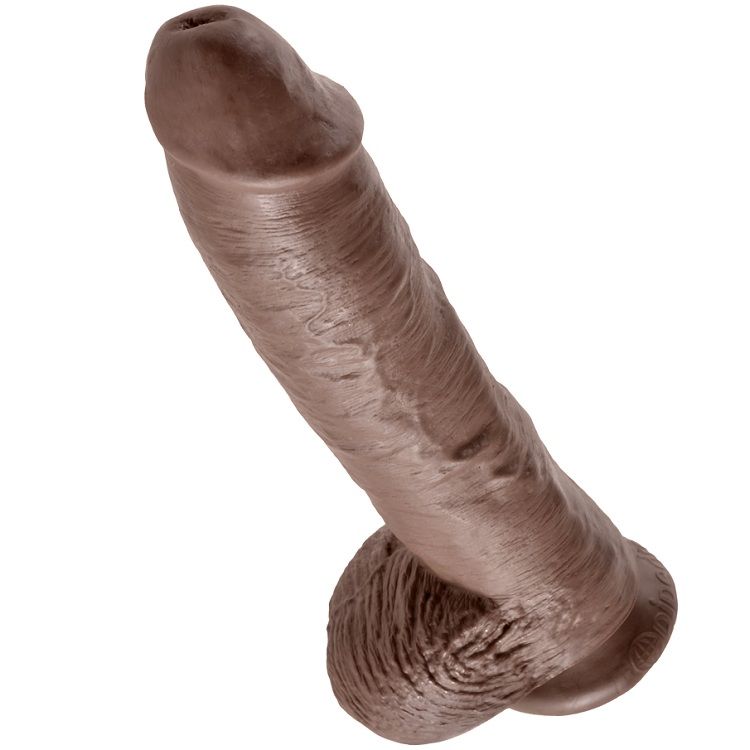 KING COCK - 10 DILDO BROWN WITH BALLS 25.4 CM 4 KING COCK - 10 DILDO BROWN WITH BALLS 25.4 CM - obrazek 4