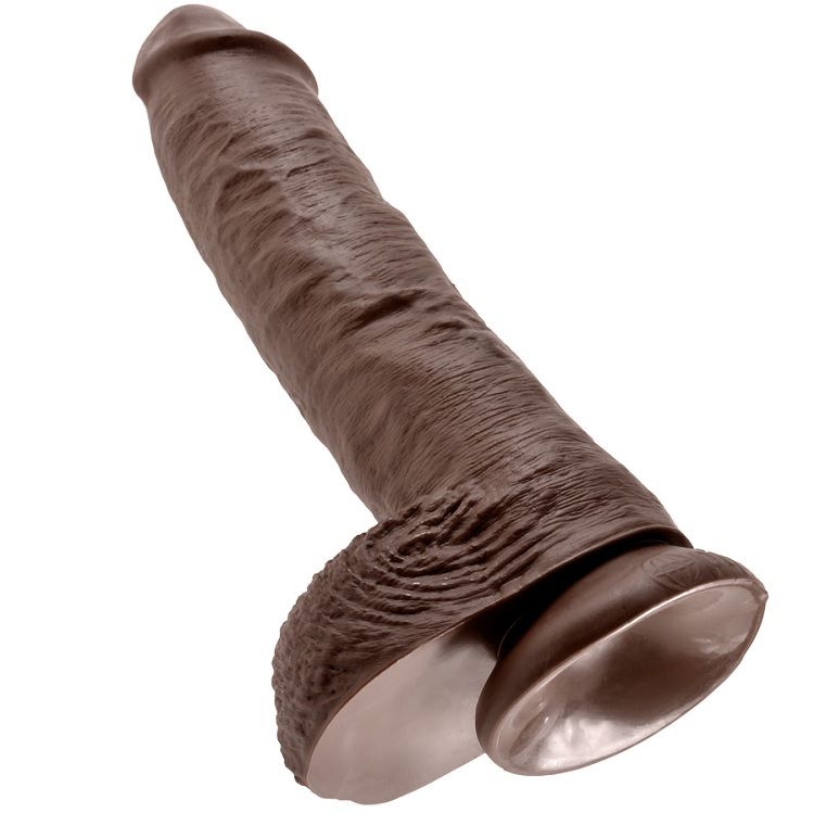 KING COCK - 10 DILDO BROWN WITH BALLS 25.4 CM 5 KING COCK - 10 DILDO BROWN WITH BALLS 25.4 CM - obrazek 5