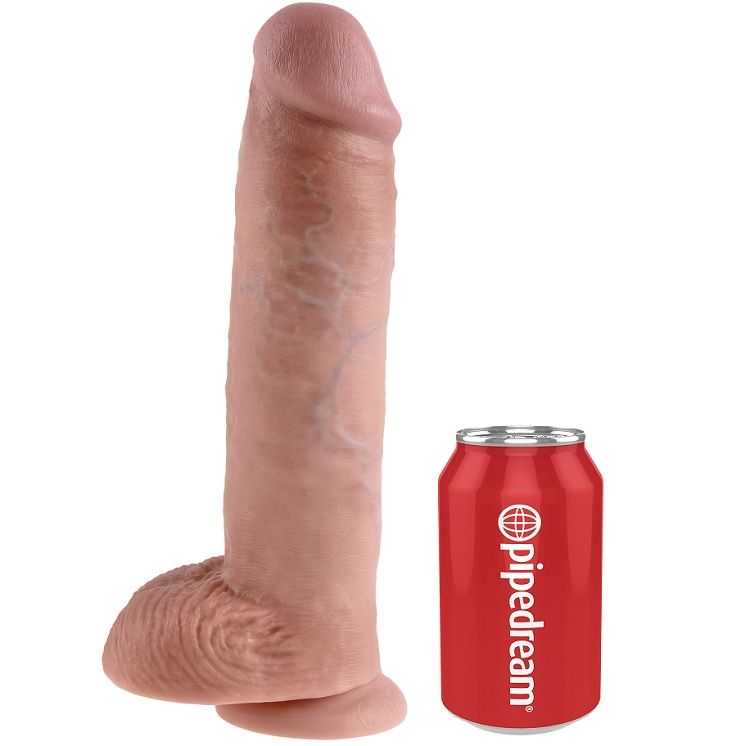 KING COCK - 11 DILDO FLESH WITH BALLS 28 CM 5 KING COCK - 11 DILDO FLESH WITH BALLS 28 CM - obrazek 5