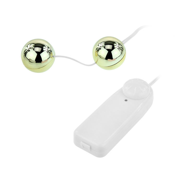 BAILE - GOLDEN CHINESE BALLS VIBRATOR 3 BAILE - GOLDEN CHINESE BALLS VIBRATOR - obrazek 3