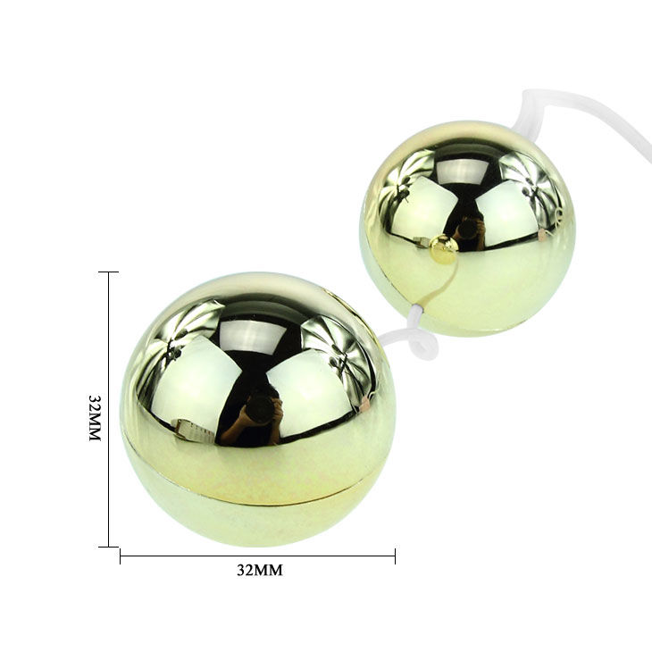 BAILE - GOLDEN CHINESE BALLS VIBRATOR 4 BAILE - GOLDEN CHINESE BALLS VIBRATOR - obrazek 4