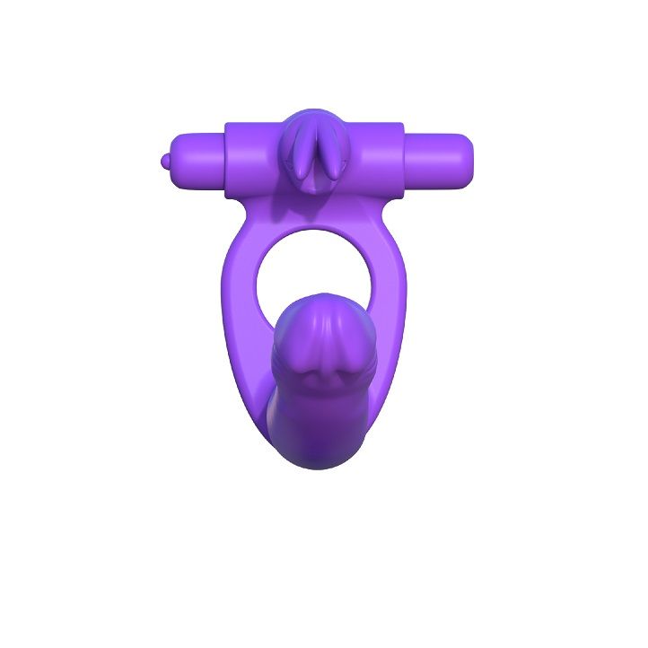 FANTASY C-RINGZ - SILICONE DOUBLE VIBRATOR RABBIT 3 FANTASY C-RINGZ - SILICONE DOUBLE VIBRATOR RABBIT - obrazek 3
