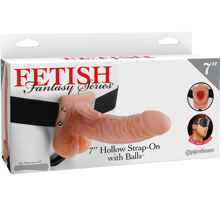 FETISH FANTASY SERIES - SERIES 7 HOLLOW STRAP-ON WITH BALLS 17.8CM FLESH 2 FETISH FANTASY SERIES - SERIES 7 HOLLOW STRAP-ON WITH BALLS 17.8CM FLESH - obrazek 2