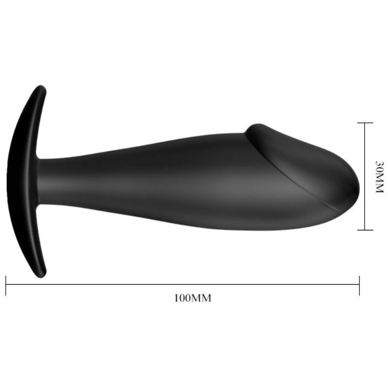 PRETTY LOVE - ANAL PLUG SILICONE PENIS FORM BLACK 5 PRETTY LOVE - ANAL PLUG SILICONE PENIS FORM BLACK - obrazek 5