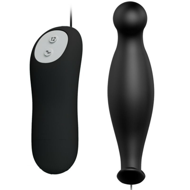 PRETTY LOVE - SILICONE ANAL PLUG 12 VIBRATION MODES BLACK 2 PRETTY LOVE - SILICONE ANAL PLUG 12 VIBRATION MODES BLACK - obrazek 2