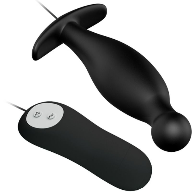 PRETTY LOVE - SILICONE ANAL PLUG 12 VIBRATION MODES BLACK 3 PRETTY LOVE - SILICONE ANAL PLUG 12 VIBRATION MODES BLACK - obrazek 3