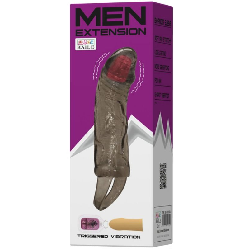 BAILE - PENIS EXTENDER SHEATH WITH VIBRATION AND STRAP FOR TESTICLES 13.5 CM 2 BAILE - PENIS EXTENDER SHEATH WITH VIBRATION AND STRAP FOR TESTICLES 13.5 CM - obrazek 2