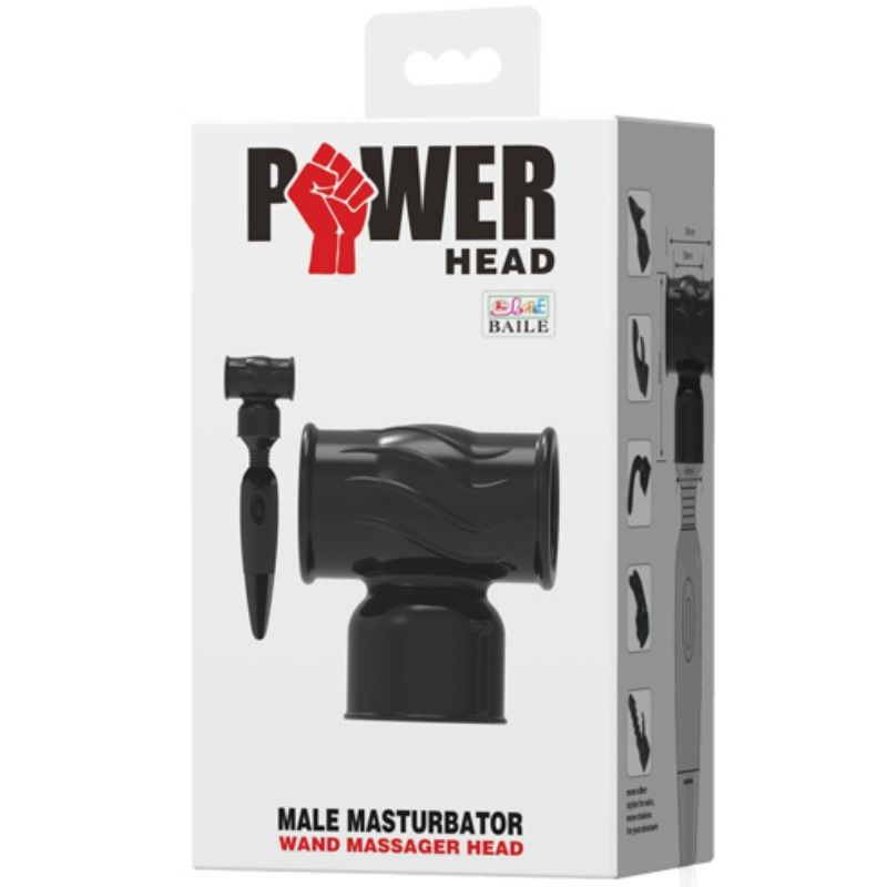 BAILE - POWER HEAD INTERCHANGEABLE HEAD FOR MALE MASSAGER 5 BAILE - POWER HEAD INTERCHANGEABLE HEAD FOR MALE MASSAGER - obrazek 5