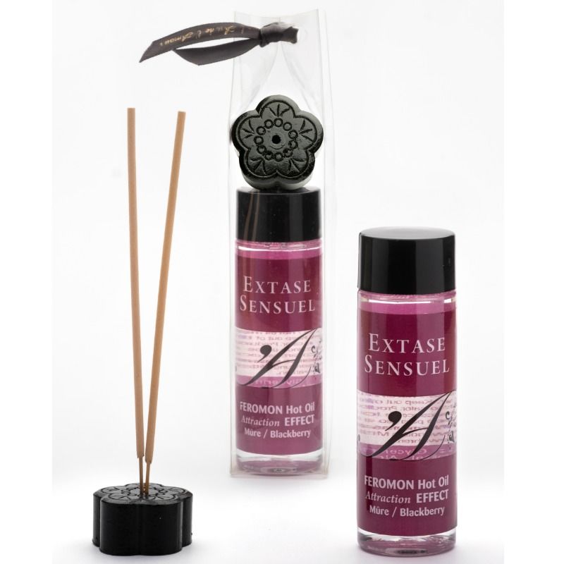 EXTASE SENSUAL - HEATING EFFECT MASSAGE OIL WITH BLACKBERRY PHEROMONES 100 ML 2 EXTASE SENSUAL - HEATING EFFECT MASSAGE OIL WITH BLACKBERRY PHEROMONES 100 ML - obrazek 2