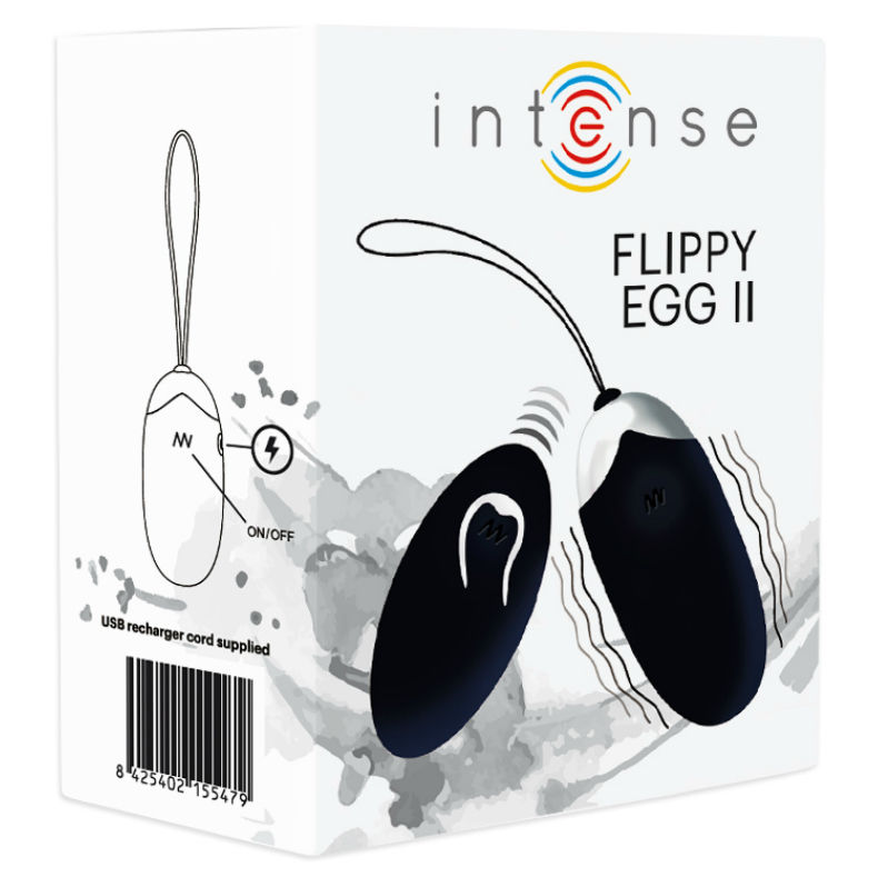 INTENSE - FLIPPY II VIBRATING EGG WITH REMOTE CONTROL BLACK 5 INTENSE - FLIPPY II VIBRATING EGG WITH REMOTE CONTROL BLACK - obrazek 5