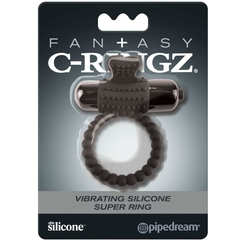 FANTASY C-RINGZ - BLACK SILICONE VIBRATING RING 3 FANTASY C-RINGZ - BLACK SILICONE VIBRATING RING - obrazek 3