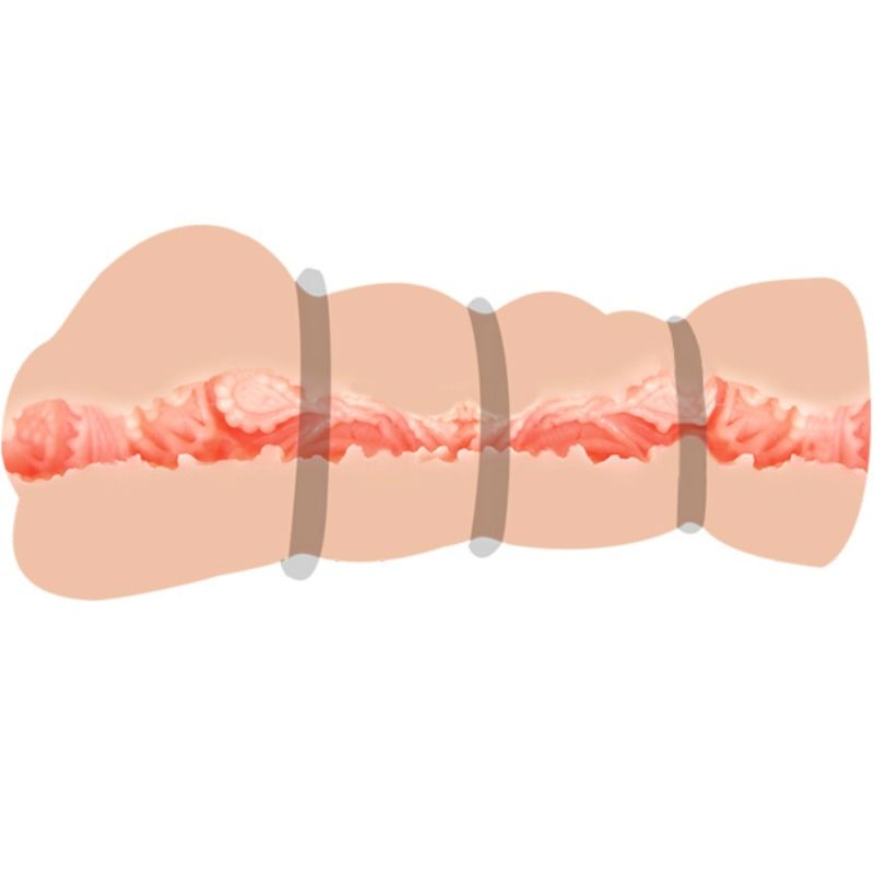 CRAZY BULL - VAGINA MASTURBATOR WITH RINGS 2 CRAZY BULL - VAGINA MASTURBATOR WITH RINGS - obrazek 2