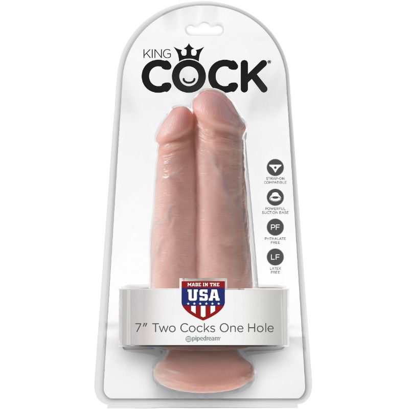 KING COCK - TWO COCKS ONE HOLE 20.3 CM 3 KING COCK - TWO COCKS ONE HOLE 20.3 CM - obrazek 3