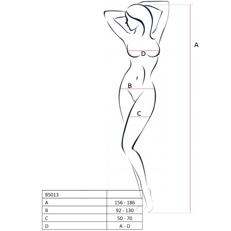 PASSION - WOMAN BS013 WHITE BODYSTOCKING ONE SIZE 2 PASSION - WOMAN BS013 WHITE BODYSTOCKING ONE SIZE - obrazek 2