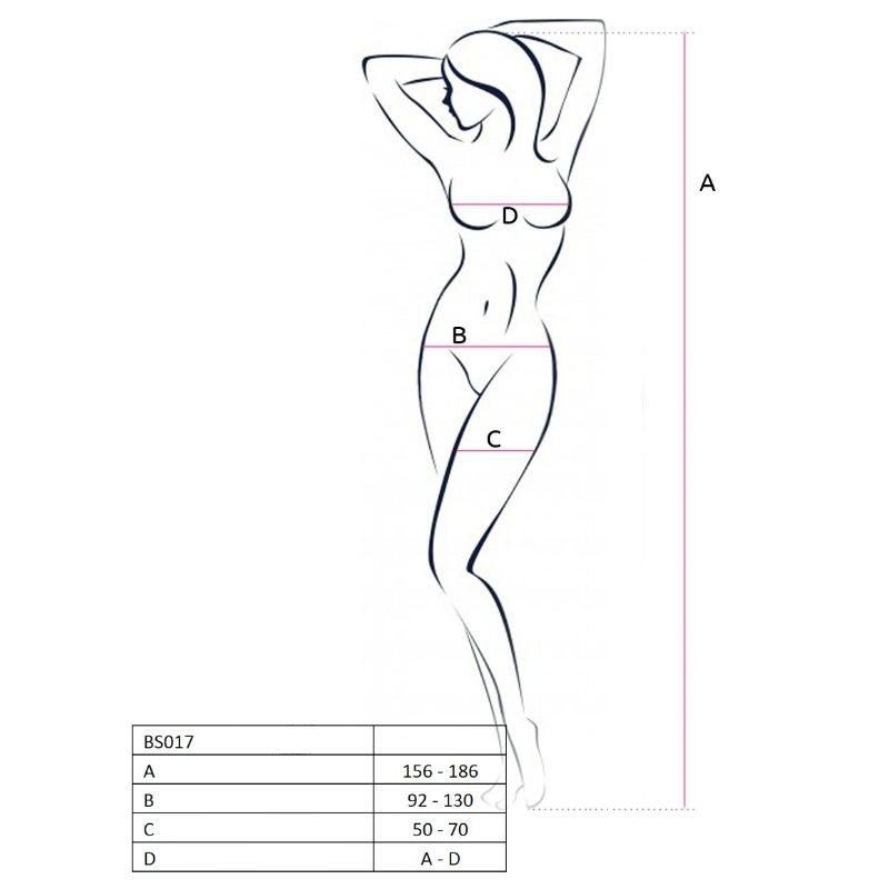 PASSION - WOMAN BS017 WHITE BODYSTOCKING ONE SIZE 2 PASSION - WOMAN BS017 WHITE BODYSTOCKING ONE SIZE - obrazek 2