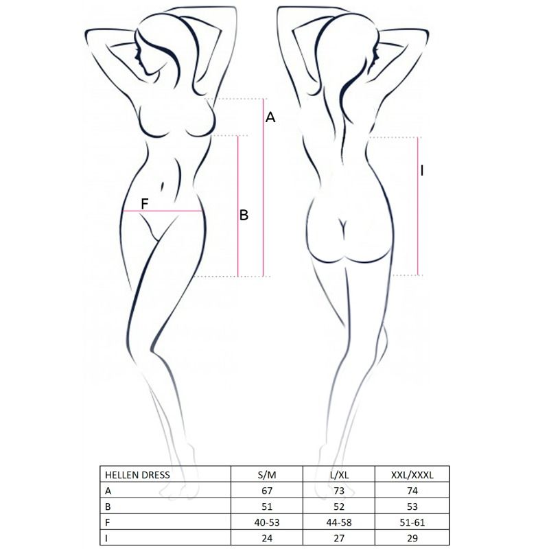 PASSION - WOMAN HELLEN DRESS AND THONG SIZE S/M 2 PASSION - WOMAN HELLEN DRESS AND THONG SIZE S/M - obrazek 2