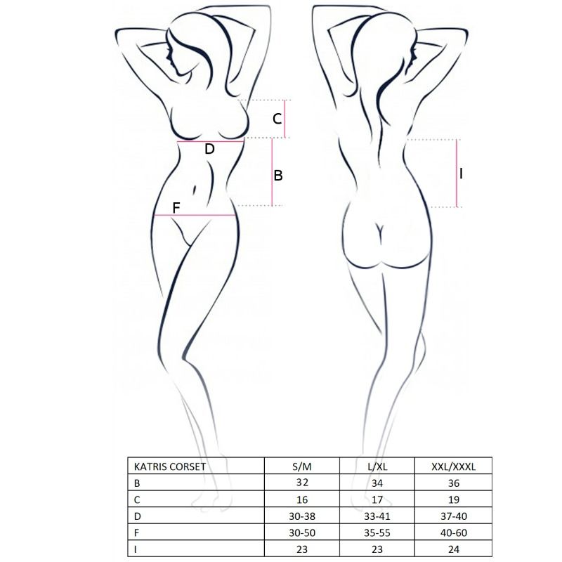 PASSION - WOMAN KATRISS BLACK CORSET SIZE S/M 3 PASSION - WOMAN KATRISS BLACK CORSET SIZE S/M - obrazek 3