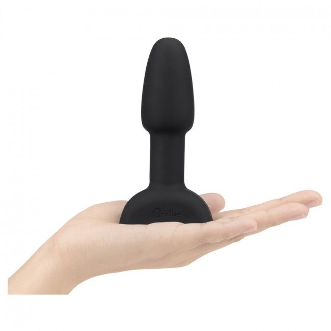 B-VIBE - RIMMING REMOTE CONTROL ANAL PLUG PETITE BLACK 4 B-VIBE - RIMMING REMOTE CONTROL ANAL PLUG PETITE BLACK - obrazek 4