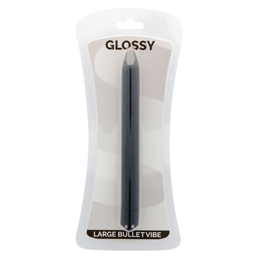 GLOSSY - SLIM VIBRATOR BLACK 3 GLOSSY - SLIM VIBRATOR BLACK - obrazek 3