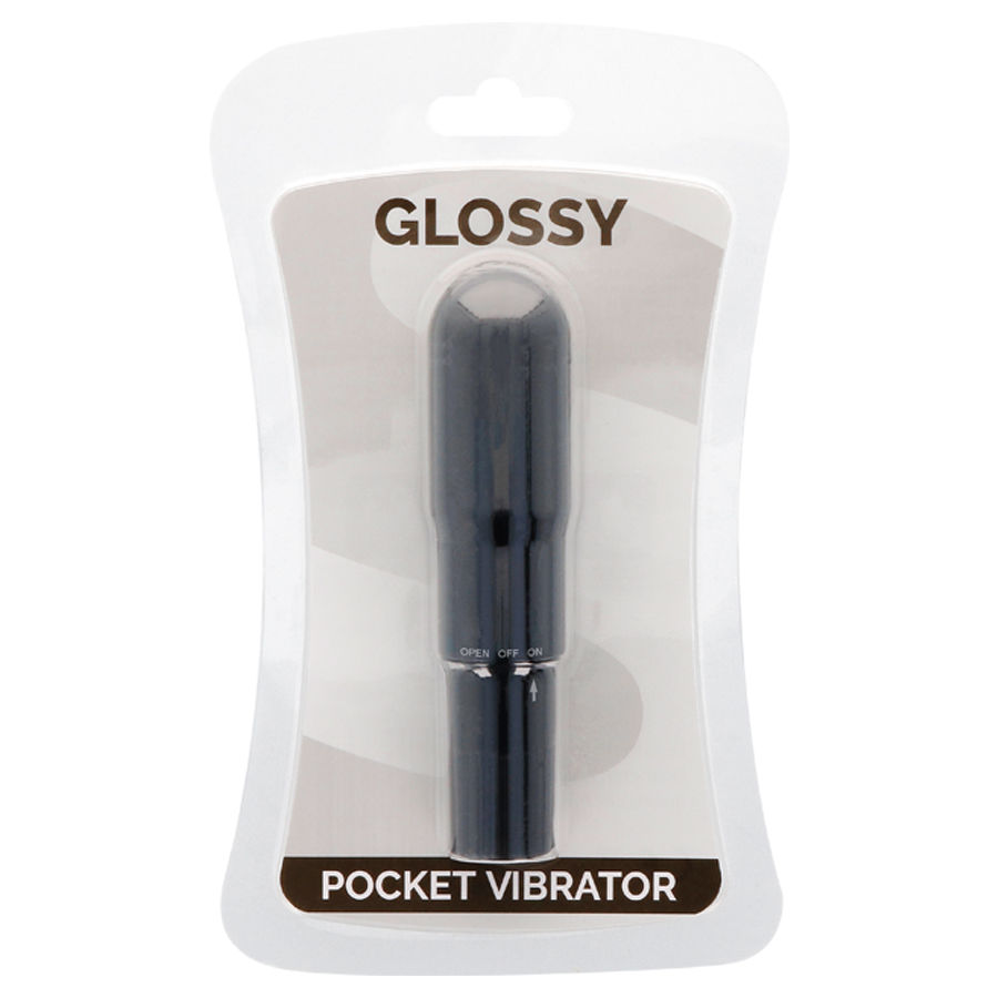 GLOSSY - POCKET VIBRATOR BLACK 3 GLOSSY - POCKET VIBRATOR BLACK - obrazek 3