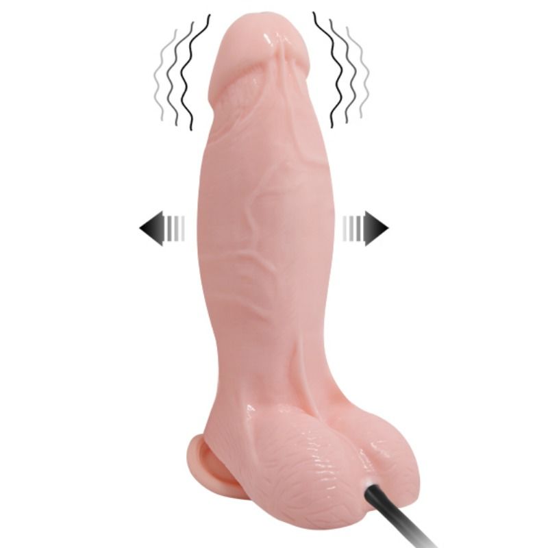 BAILE - REALISTIC VIBRATING AND INFLATABLE DILDO 18.8 CM 2 BAILE - REALISTIC VIBRATING AND INFLATABLE DILDO 18.8 CM - obrazek 2