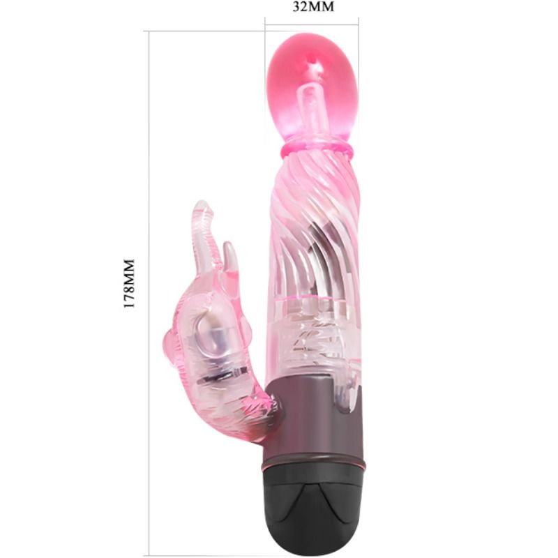 BAILE - GIVE YOU A KIND OF LOVER VIBRATOR WITH PINK RABBIT 10 MODES 3 BAILE - GIVE YOU A KIND OF LOVER VIBRATOR WITH PINK RABBIT 10 MODES - obrazek 3