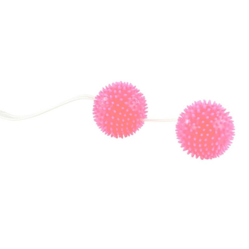 BAILE - A DEEPLY PLEASURE PINK TEXTURED BALLS 3.6 CM 2 BAILE - A DEEPLY PLEASURE PINK TEXTURED BALLS 3.6 CM - obrazek 2