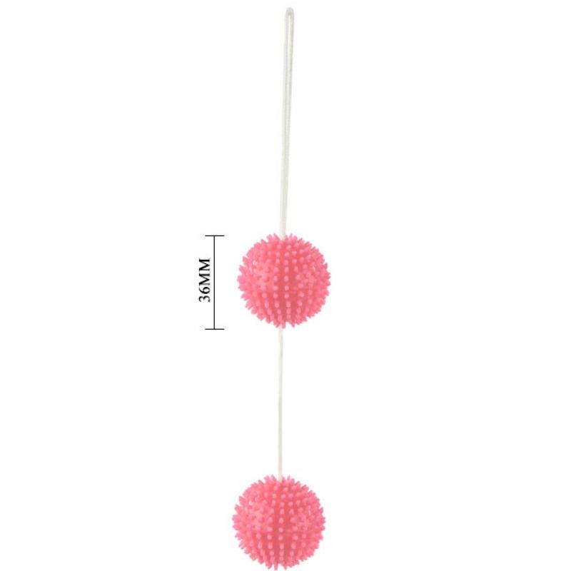 BAILE - A DEEPLY PLEASURE PINK TEXTURED BALLS 3.6 CM 3 BAILE - A DEEPLY PLEASURE PINK TEXTURED BALLS 3.6 CM - obrazek 3
