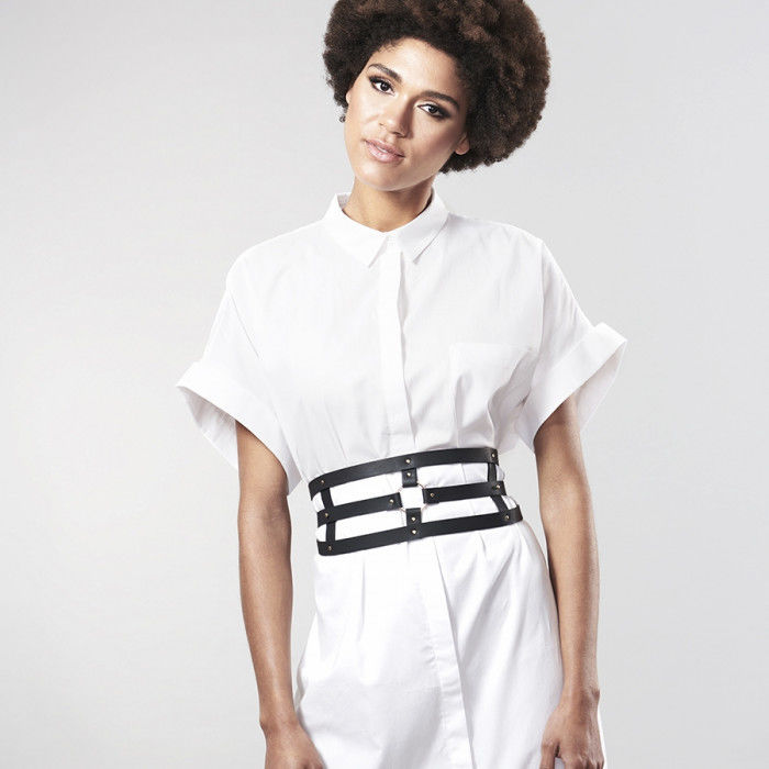 BIJOUX - INDISCRETS MAZE BELT WITH STRAP BLACK 3 BIJOUX - INDISCRETS MAZE BELT WITH STRAP BLACK - obrazek 3