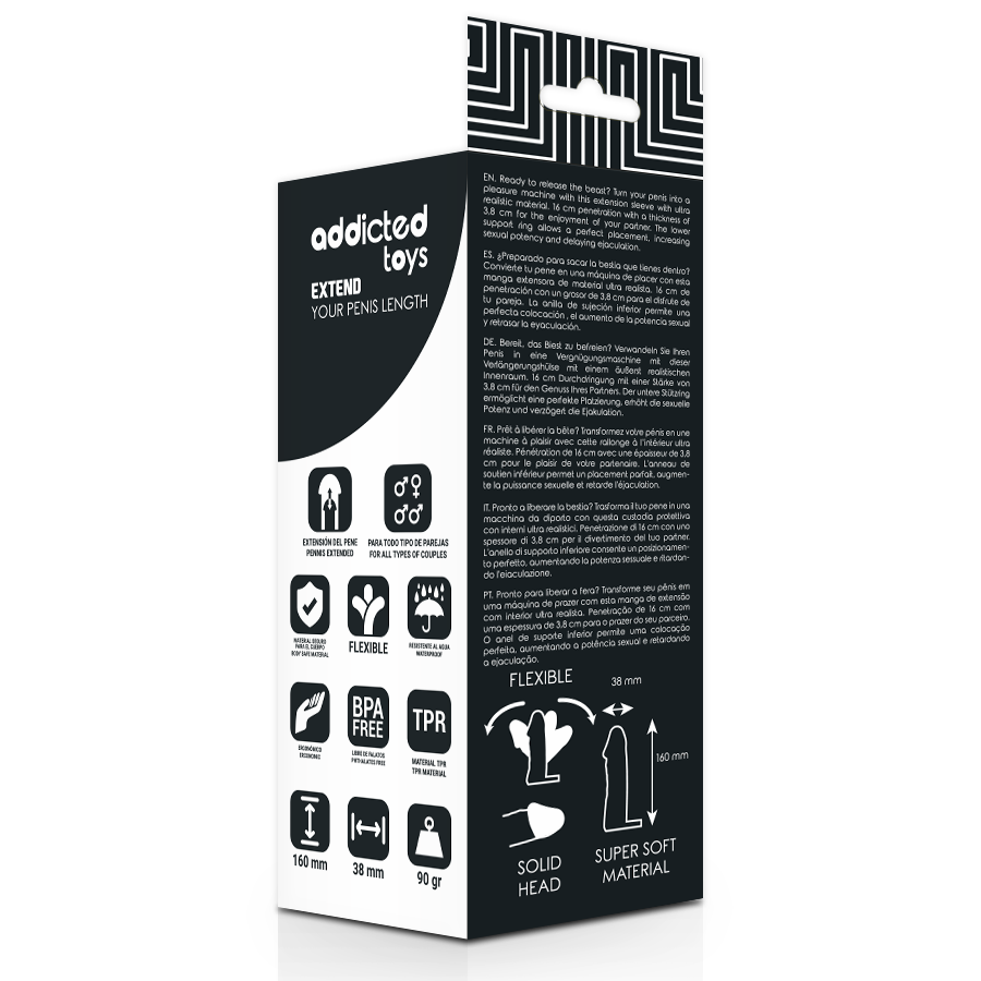 ADDICTED TOYS - EXTEND YOUR PENIS 16 CM 4 ADDICTED TOYS - EXTEND YOUR PENIS 16 CM - obrazek 4