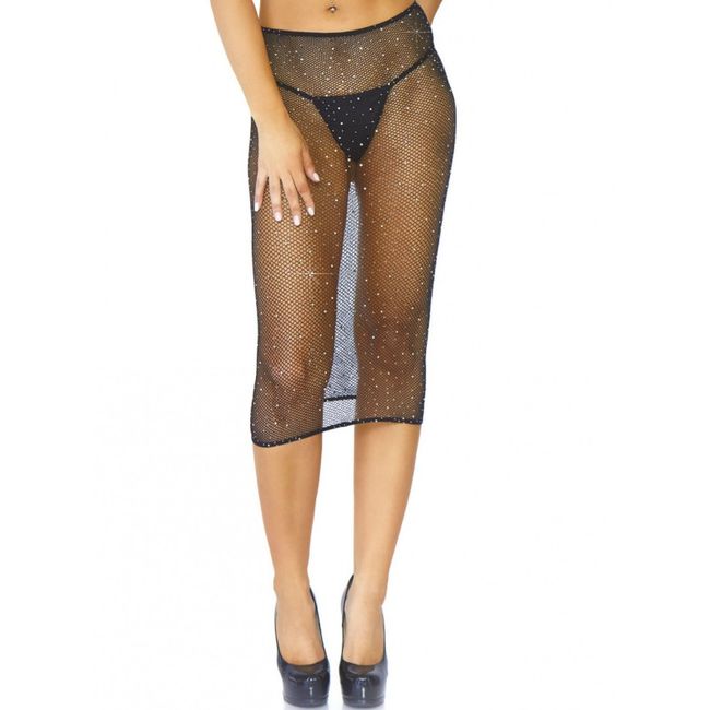 LEG AVENUE - CRYSTALIZED FISHNET MULTIDRESS BLACK O.S 3 LEG AVENUE - CRYSTALIZED FISHNET MULTIDRESS BLACK O.S - obrazek 3